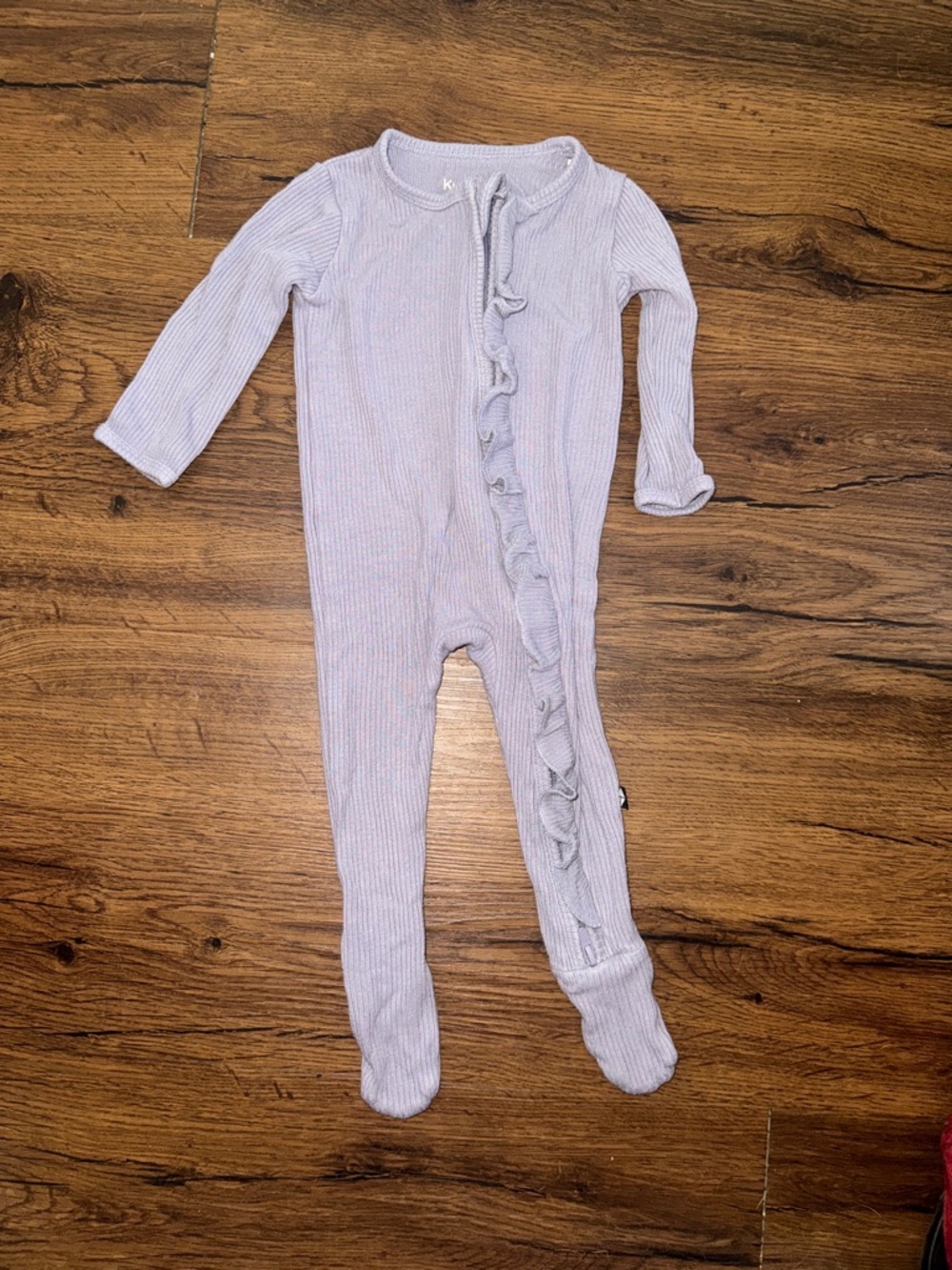 Kyte BABY Lavender Ruffle Footed One-Piece